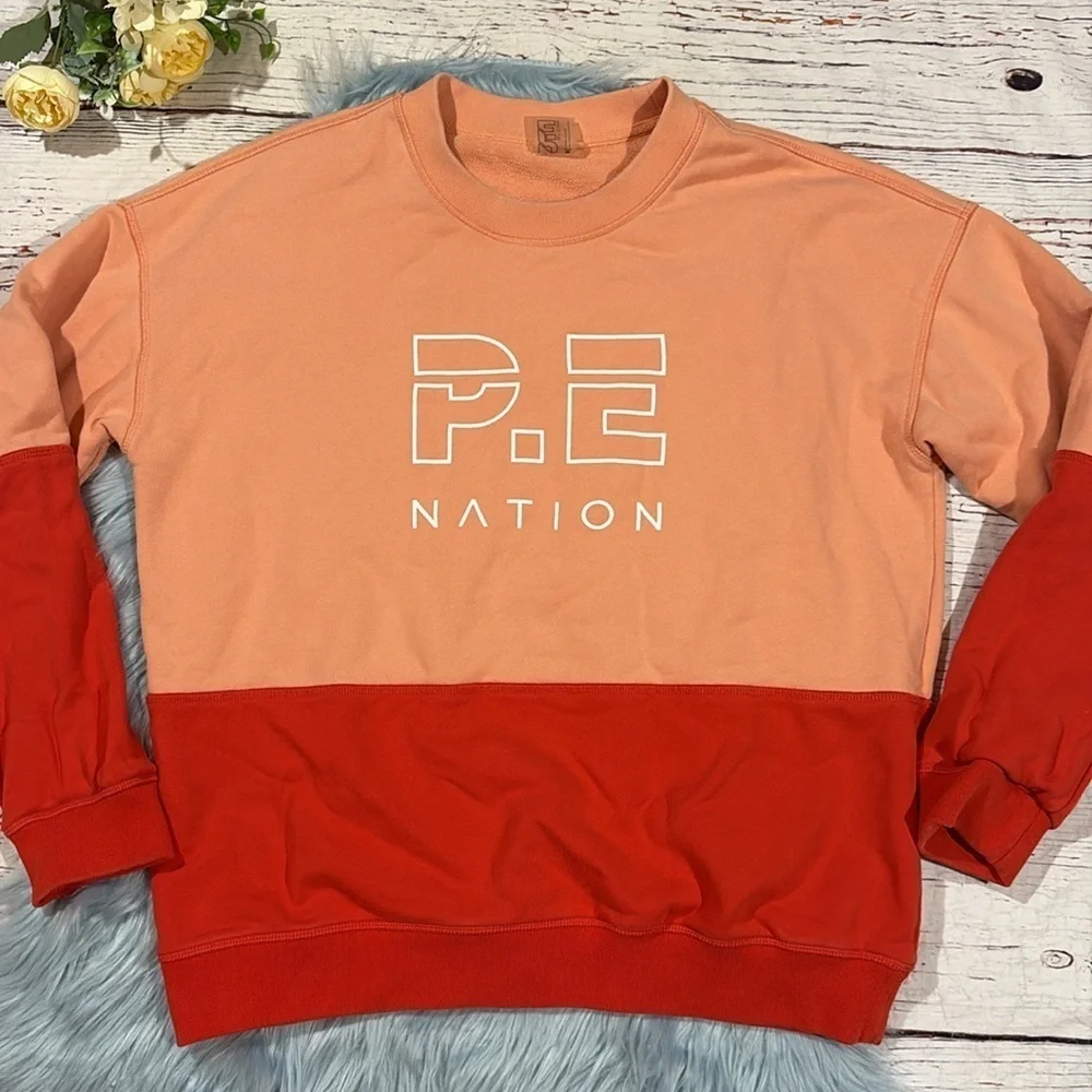 P.E Nation Money Shot Logo Colorblock Sweatshirt